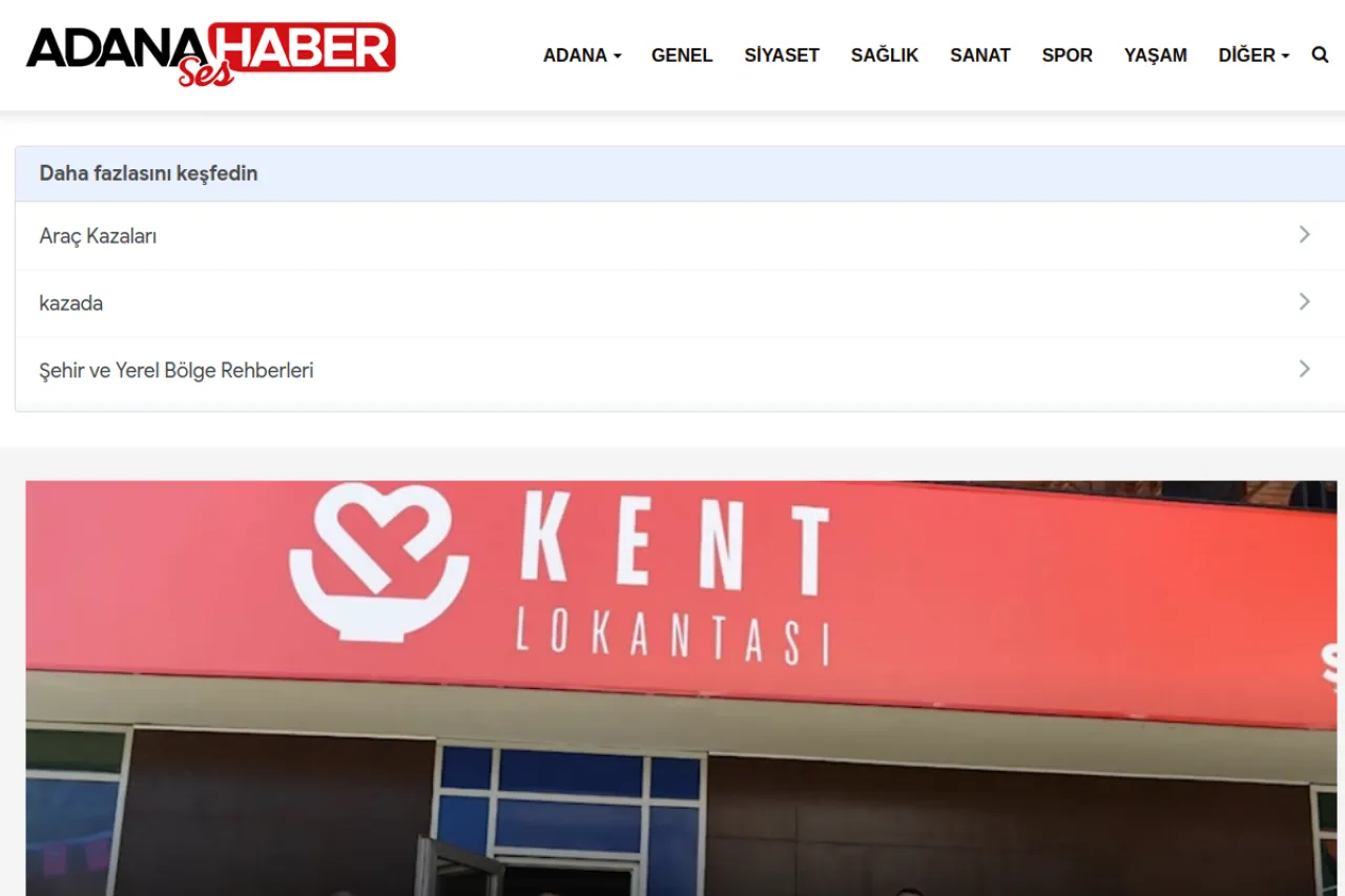 adanaseshaber.com web sitesi ekran görüntüsü - Haber - DA 19