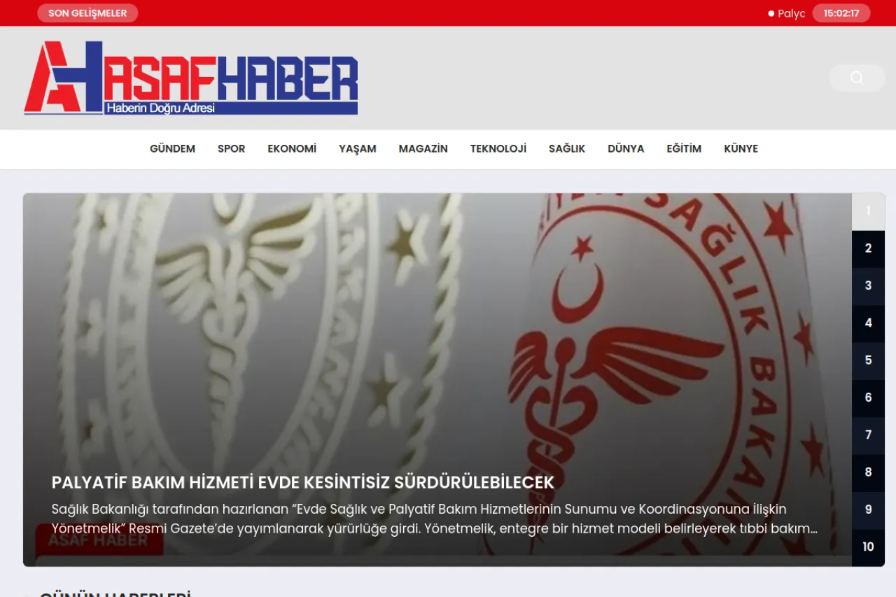 asafhaber.com web sitesi ekran görüntüsü - Haber - DA 53