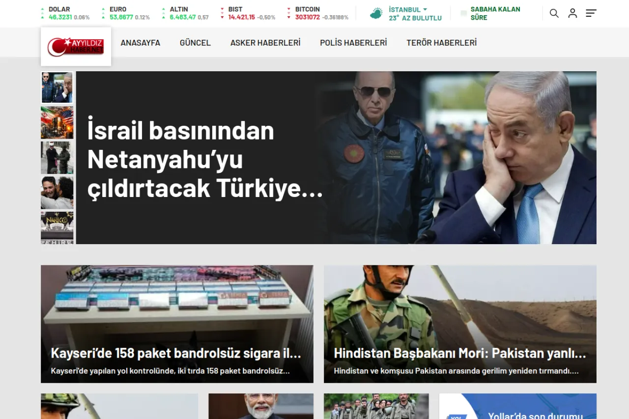 ayyildizhaber.net web sitesi ekran görüntüsü - Haber - DA 12