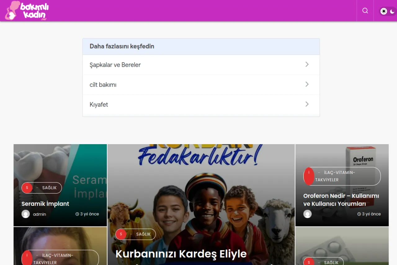 bakimlikadin.net web sitesi ekran görüntüsü - Yaşam - DA 59