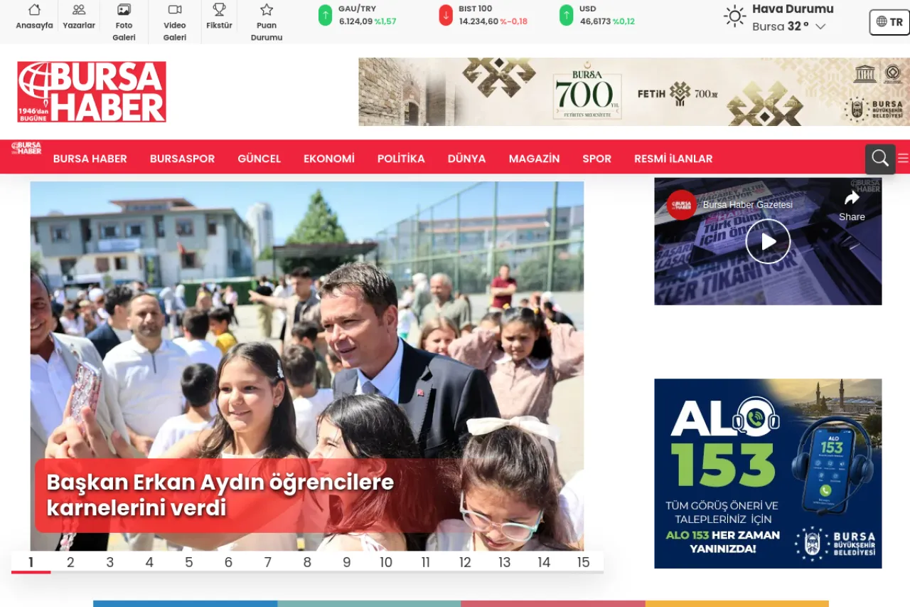 bursahaber.com web sitesi ekran görüntüsü - Haber - DA 35