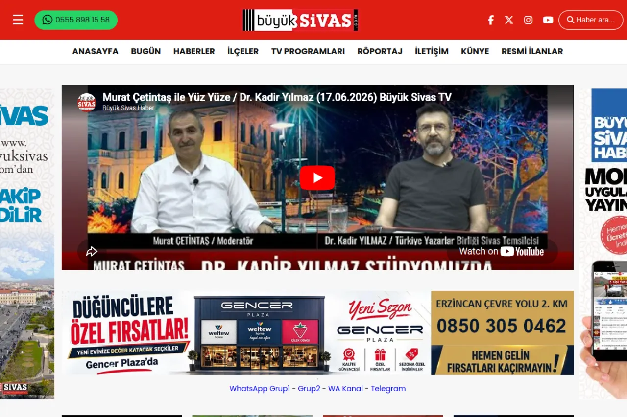 buyuksivas.com web sitesi ekran görüntüsü - Haber - DA 30