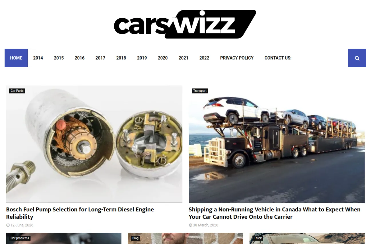 carswizz.com web sitesi ekran görüntüsü - Haber - DA 66