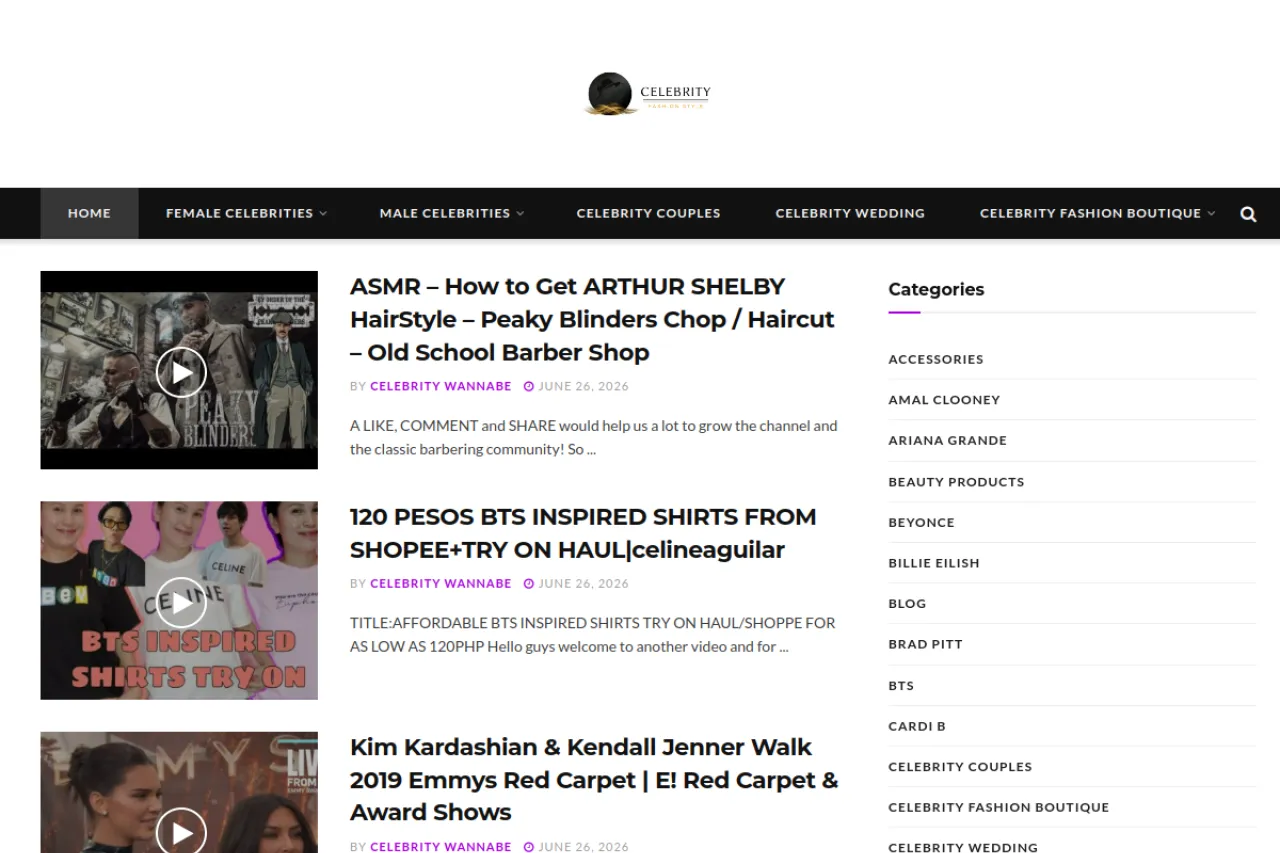 celebrityfashionstyle.com web sitesi ekran görüntüsü - Yaşam - DA 54