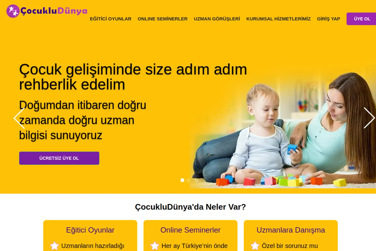cocukludunya.com web sitesi ekran görüntüsü - Dünya - DA 40