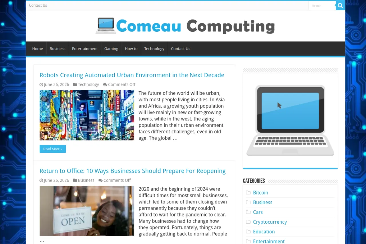 comeaucomputing.com web sitesi ekran görüntüsü - Haber - DA 56