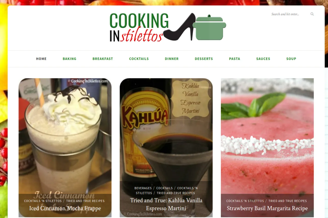 cookinginstilettos.com web sitesi ekran görüntüsü - Yaşam - DA 71