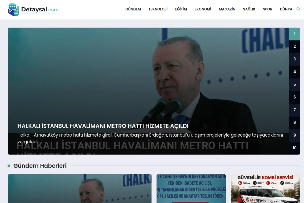 detaysal.com web sitesi ekran görüntüsü - Haber - DA 37