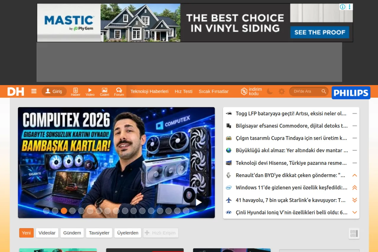 donanimhaber.com web sitesi ekran görüntüsü - Teknoloji - DA 62