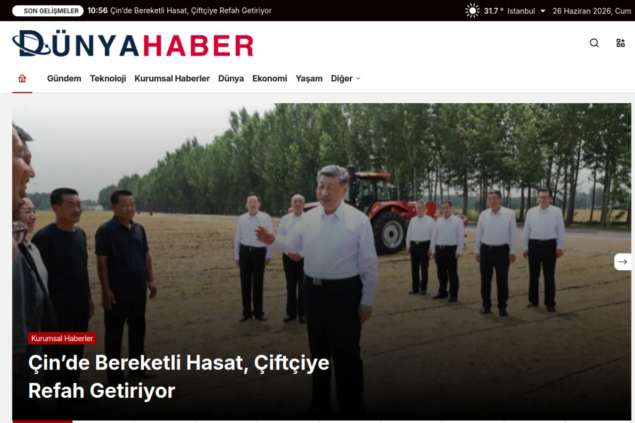 dunyahaber.com.tr web sitesi ekran görüntüsü - Haber - DA 1