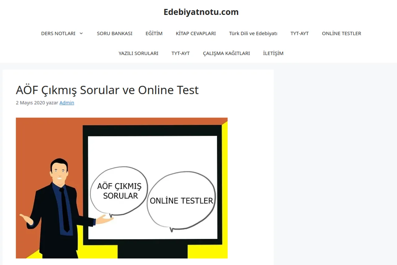 edebiyatnotu.com web sitesi ekran görüntüsü - Kültür-Sanat - DA 15