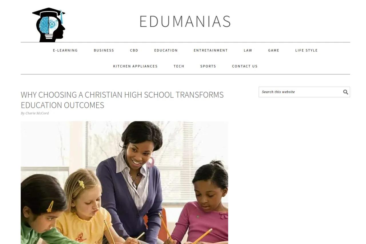 edumanias.com web sitesi ekran görüntüsü - Haber - DA 55