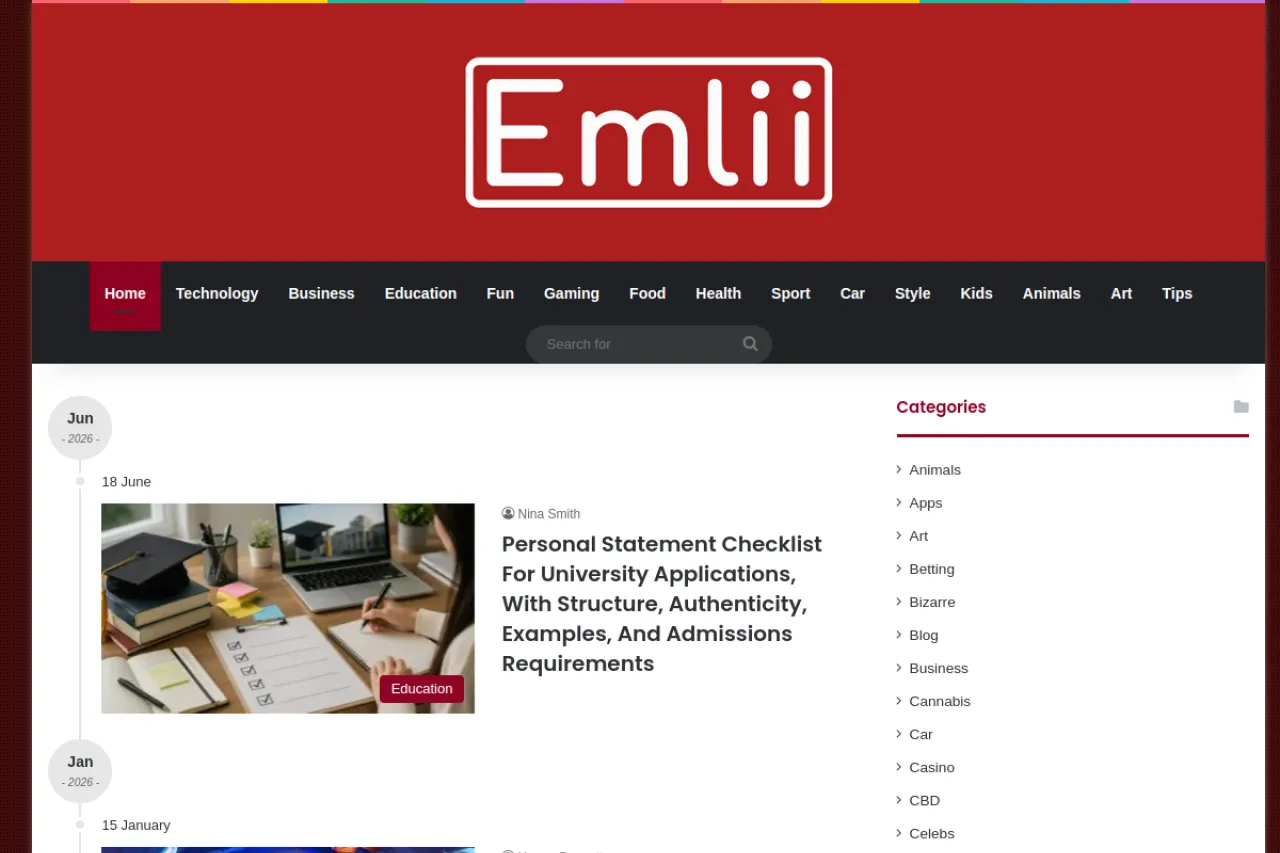 emlii.com web sitesi ekran görüntüsü - Haber - DA 76