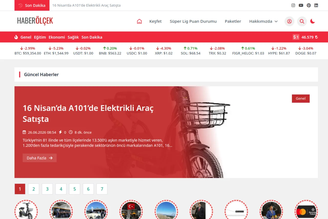 haberolcek.com web sitesi ekran görüntüsü - Haber