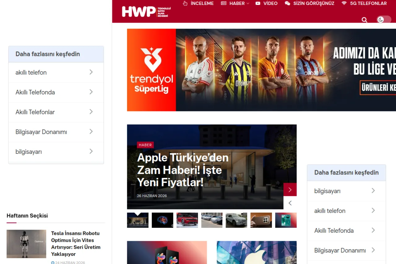hwp.com.tr web sitesi ekran görüntüsü - Haber - DA 40