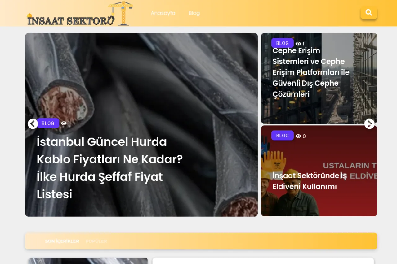 insaatsektoru.net web sitesi ekran görüntüsü - Haber - DA 54