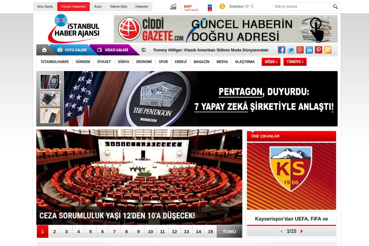 istanbulhaber.com.tr web sitesi ekran görüntüsü - Haber - DA 37
