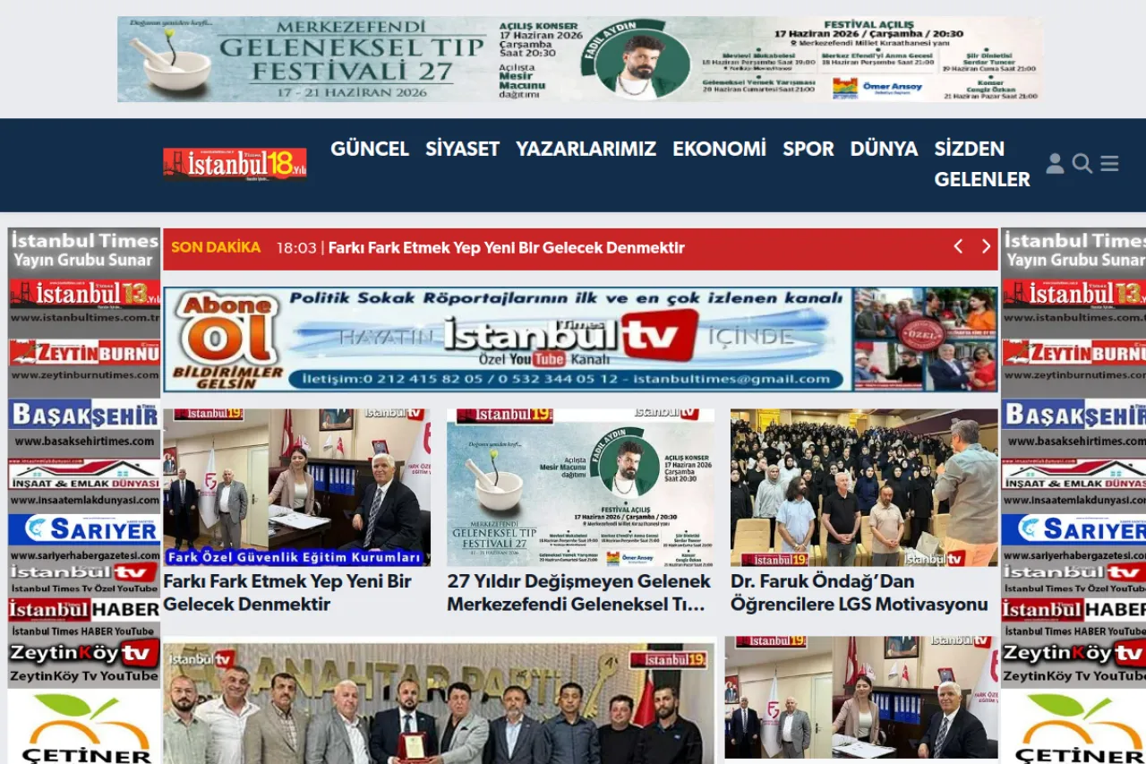 istanbultimes.com.tr web sitesi ekran görüntüsü - Haber - DA 28