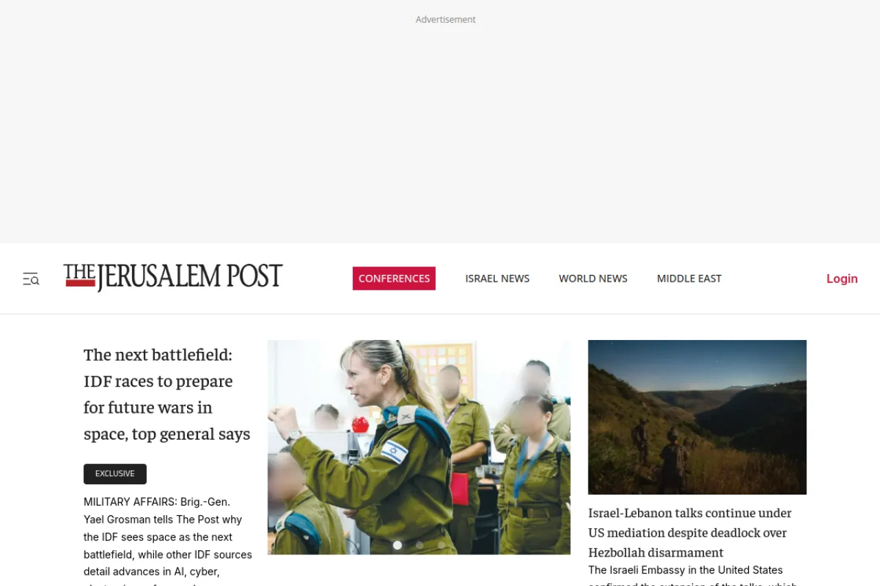 jpost.com web sitesi ekran görüntüsü - Haber - DA 91