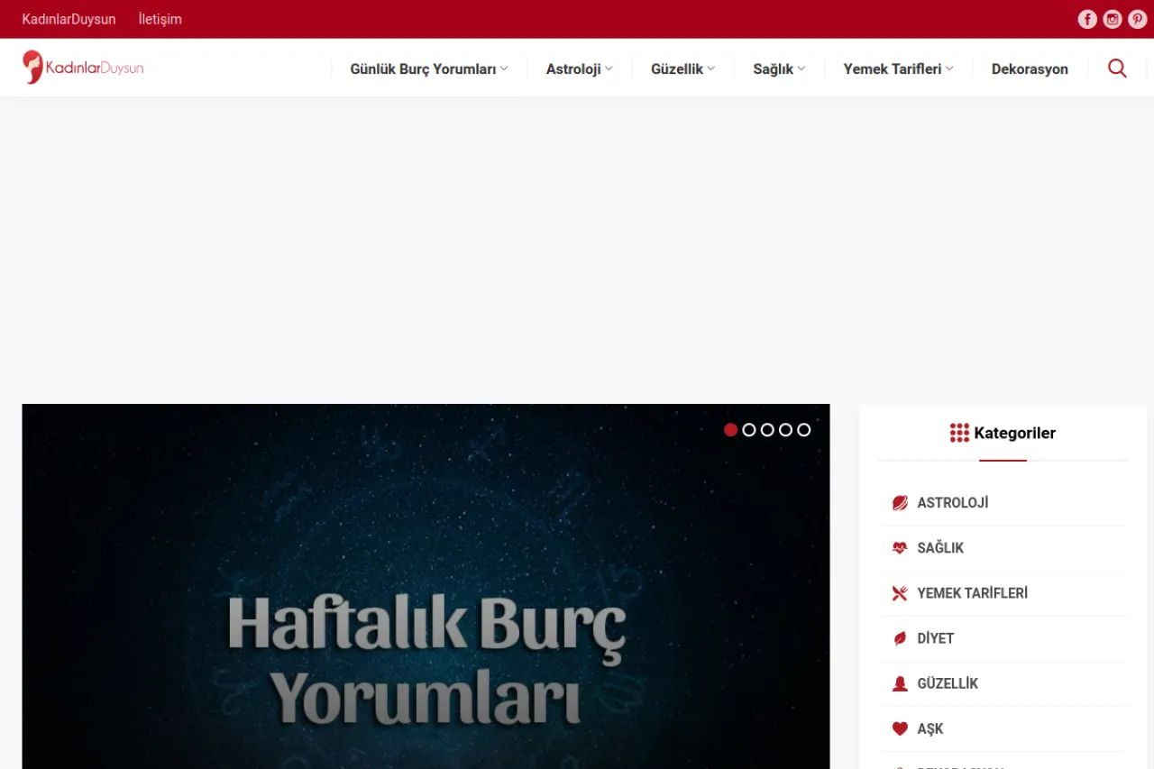 kadinlarduysun.com web sitesi ekran görüntüsü - Yaşam - DA 65