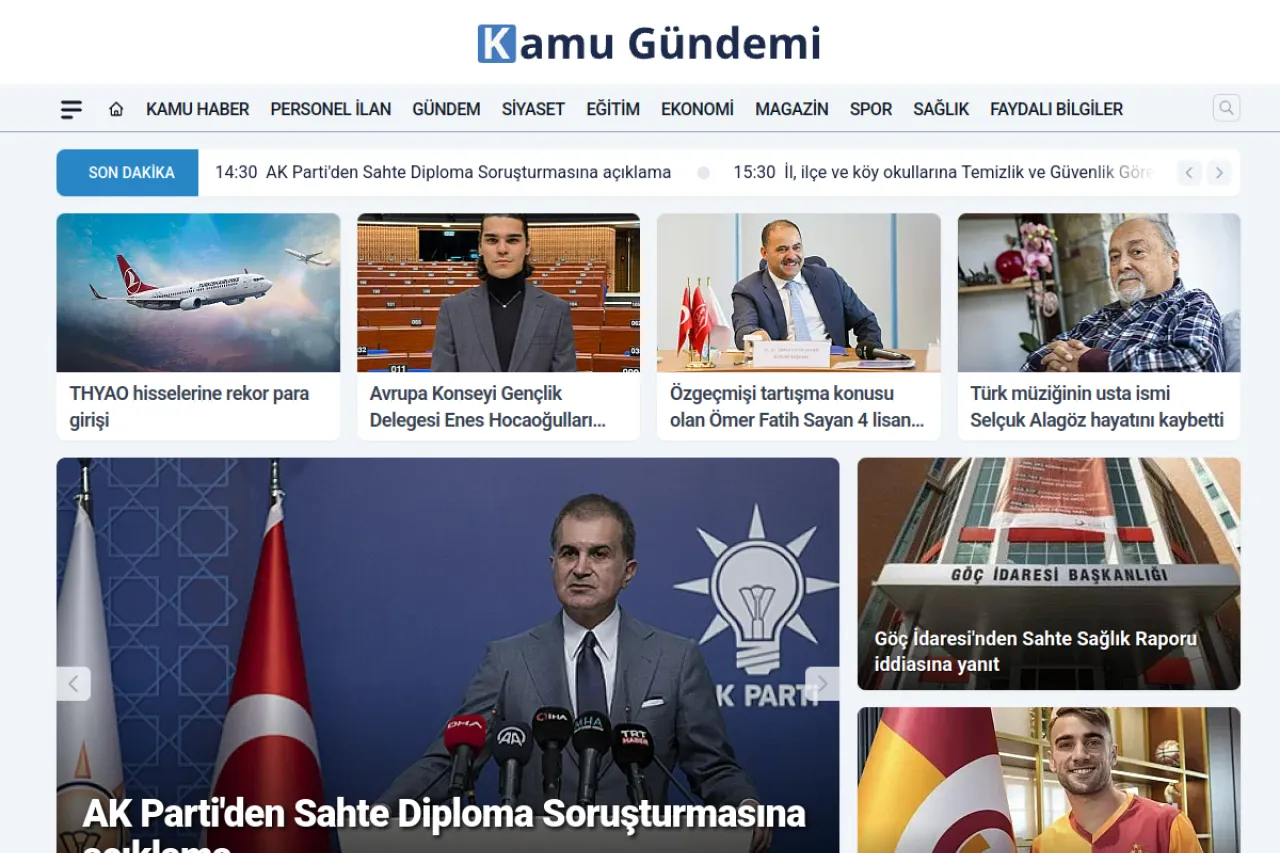 kamugundemi.com web sitesi ekran görüntüsü - Haber - DA 38