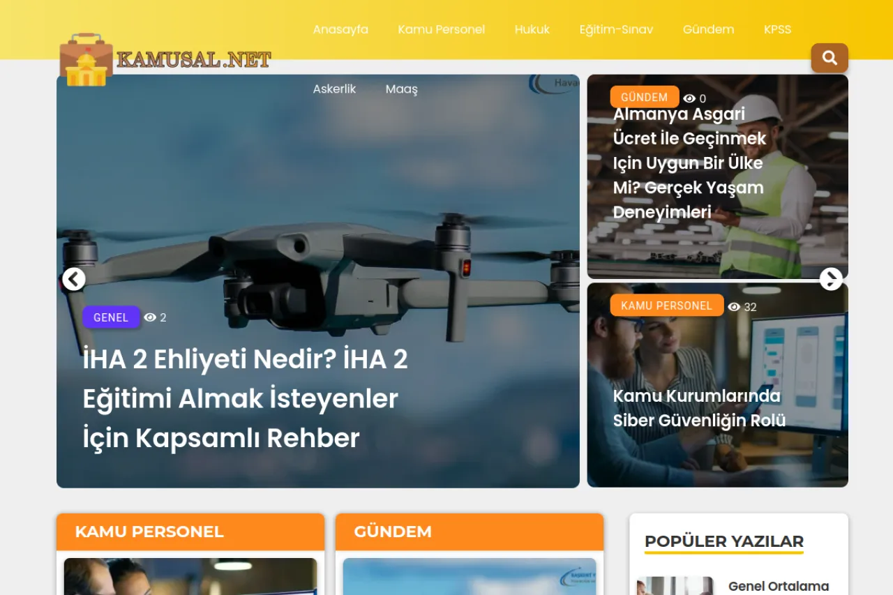 kamusal.net web sitesi ekran görüntüsü - Haber - DA 54