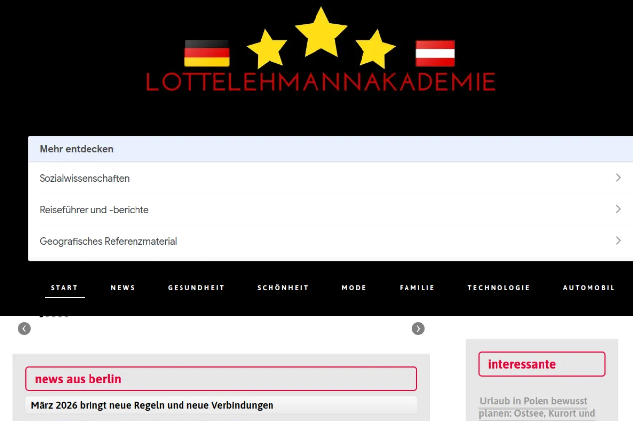 lottelehmannakademie.de web sitesi ekran görüntüsü - Eğitim - DA 62