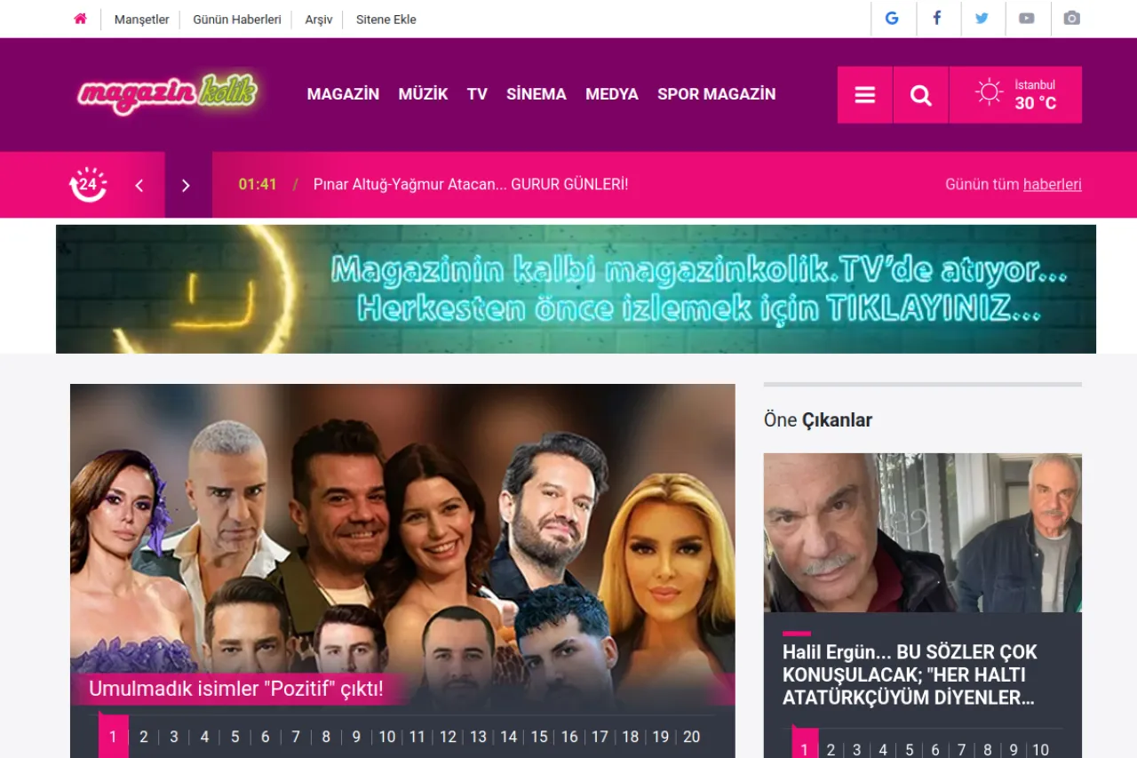 magazinkolik.com web sitesi ekran görüntüsü - Magazin - DA 37