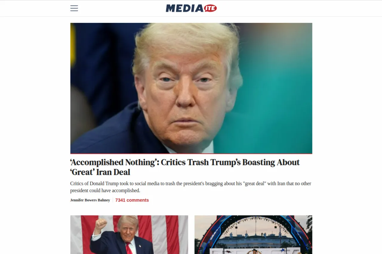 mediaite.com web sitesi ekran görüntüsü - Haber - DA 85