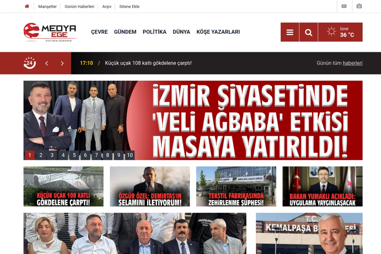 medyaege.com.tr web sitesi ekran görüntüsü - Haber - DA 37