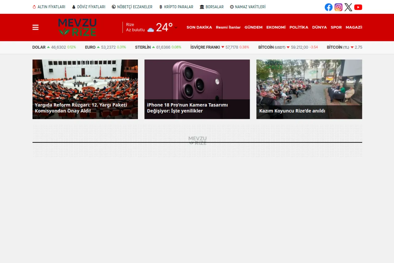 mevzurize.com web sitesi ekran görüntüsü - Haber - DA 56