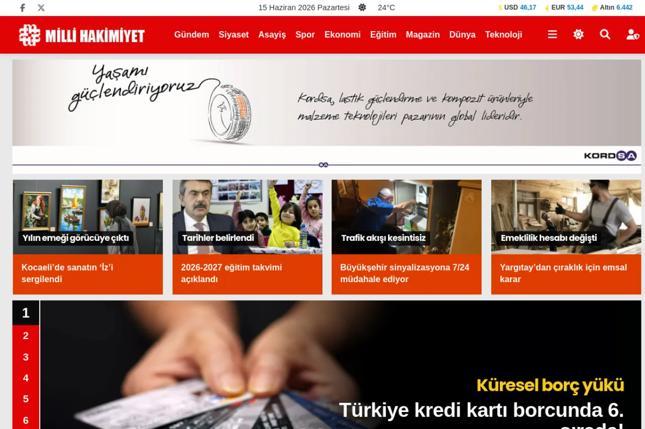 millihakimiyet.com web sitesi ekran görüntüsü - Haber - DA 19