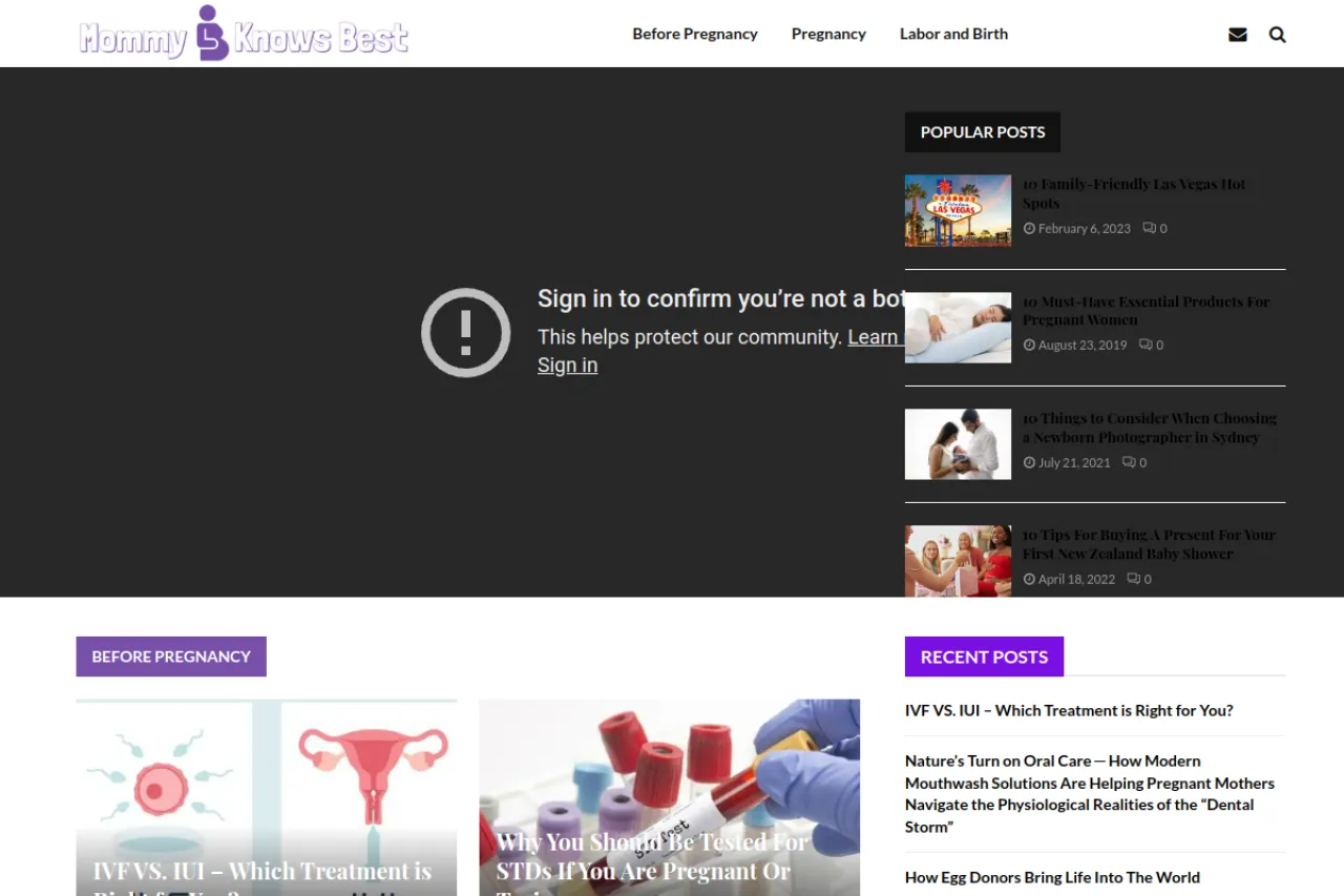 mommybknowsbest.com web sitesi ekran görüntüsü - Haber - DA 69