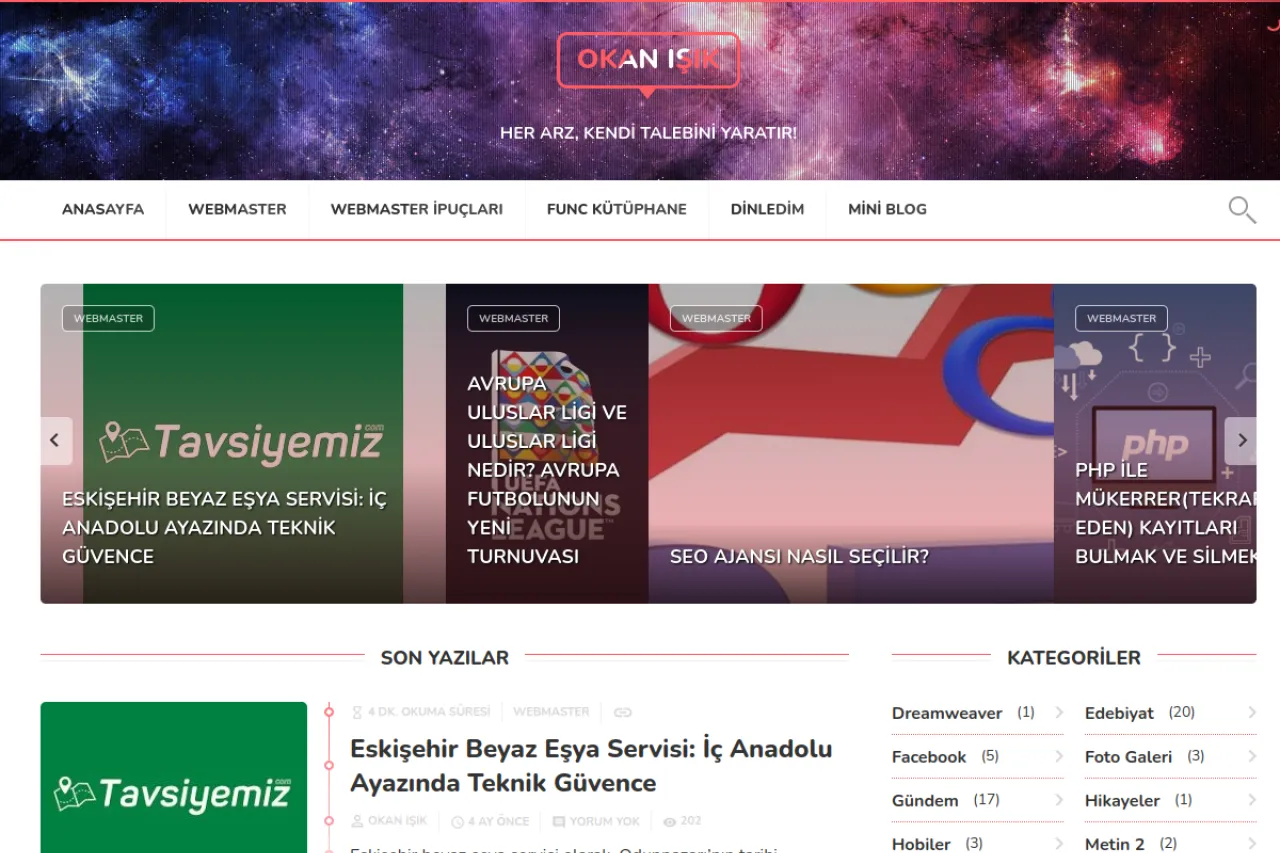 okandiyebiri.com web sitesi ekran görüntüsü - Haber - DA 15