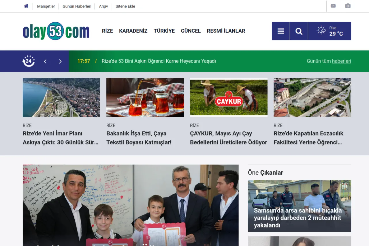 olay53.com web sitesi ekran görüntüsü - Haber - DA 34