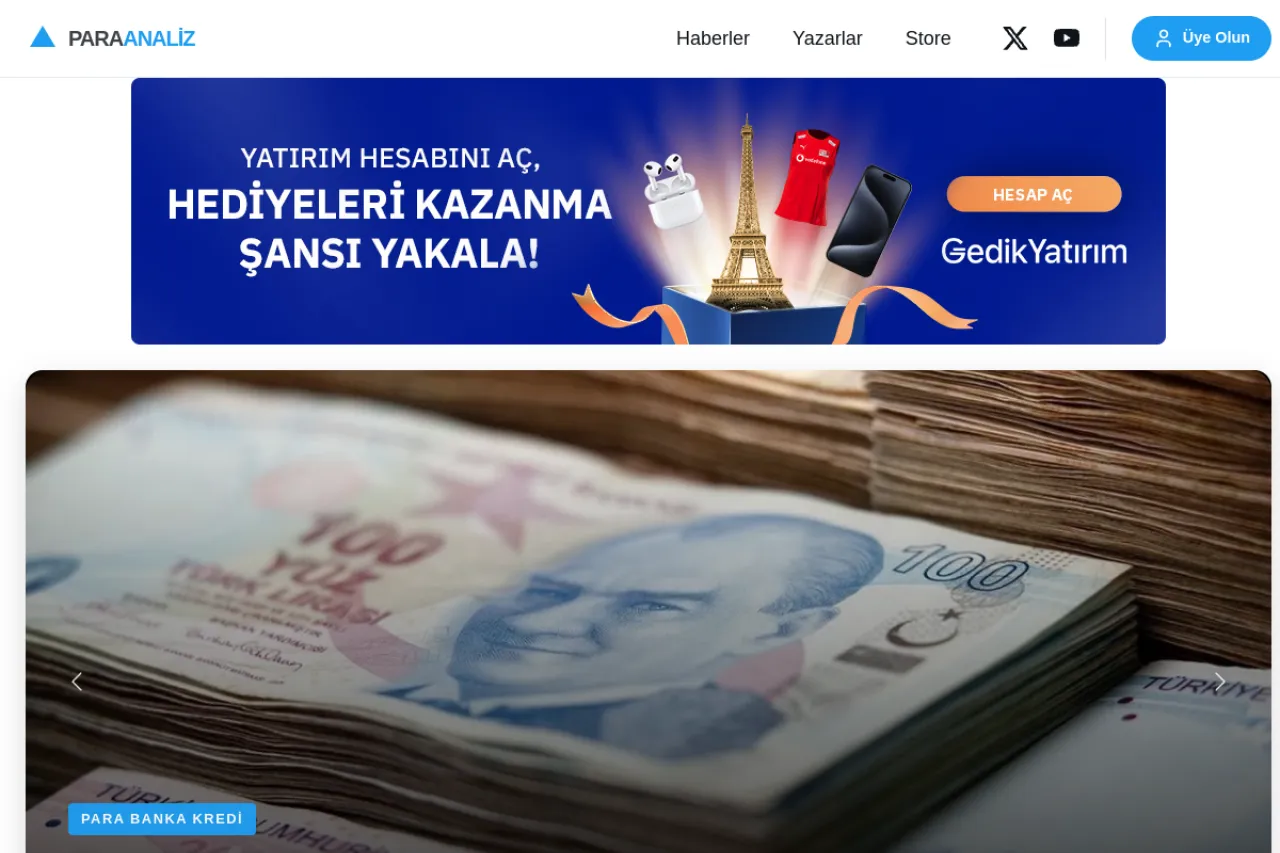 paraanaliz.com web sitesi ekran görüntüsü - Finans - DA 38