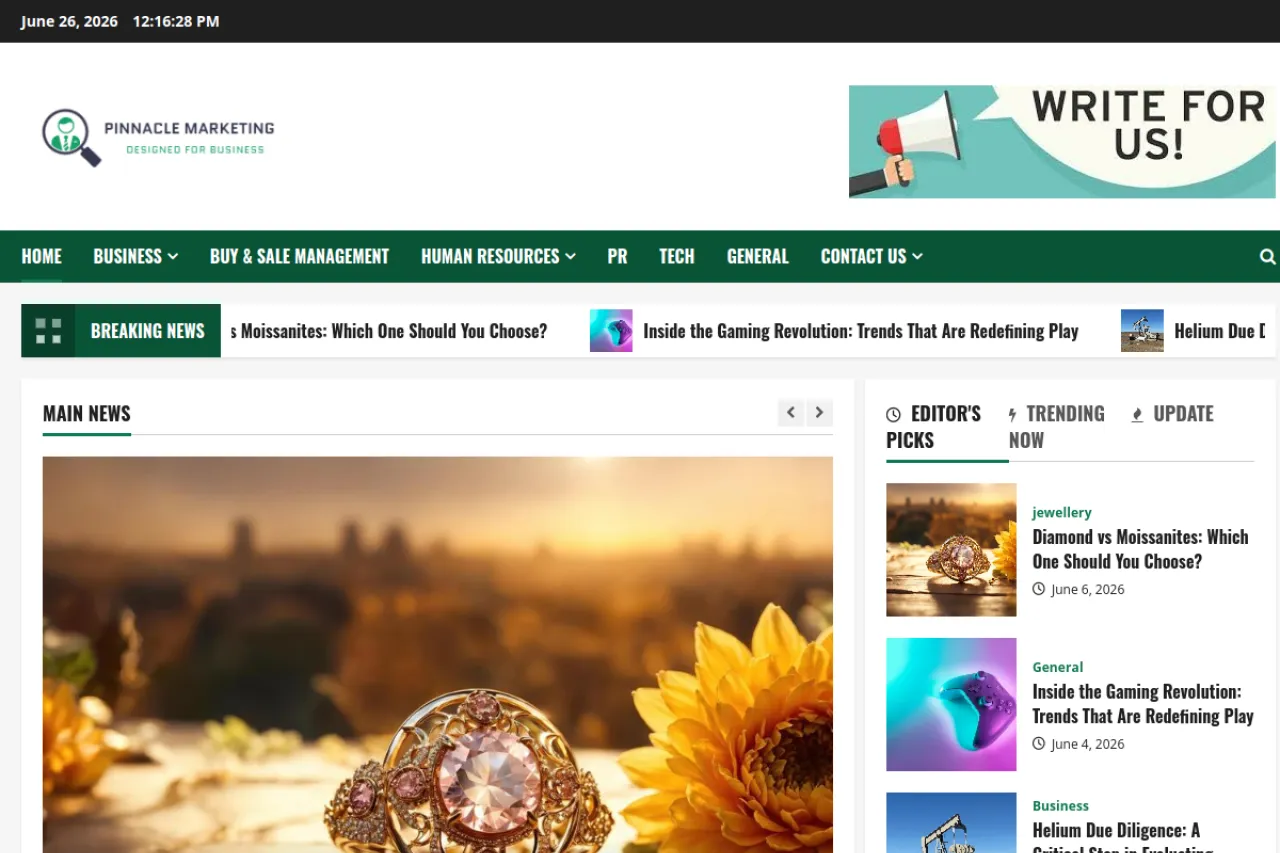 pinnacle-marketing.com web sitesi ekran görüntüsü - Haber - DA 62