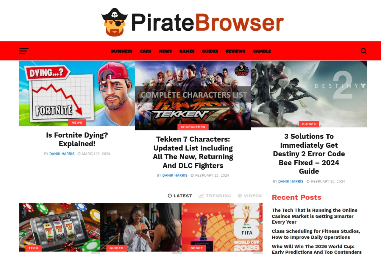 piratebrowser.com web sitesi ekran görüntüsü - Haber - DA 70