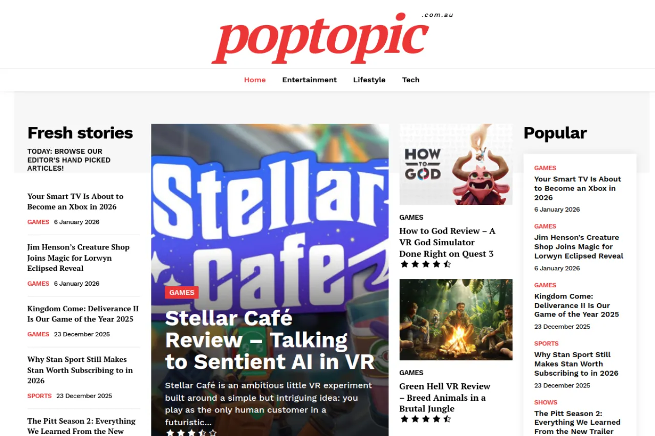 poptopic.com.au web sitesi ekran görüntüsü - Haber - DA 50