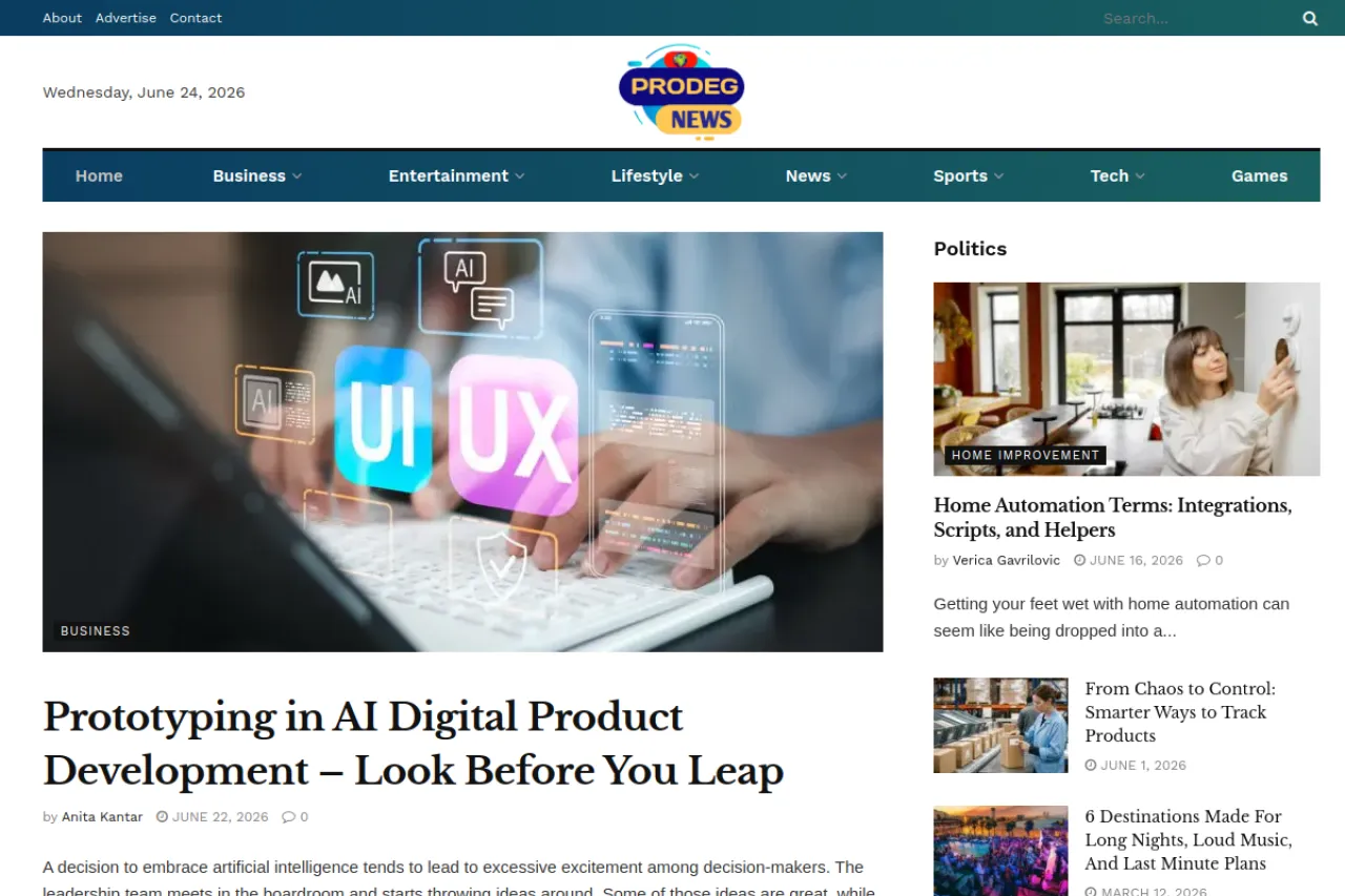 prodegnews.com web sitesi ekran görüntüsü - Haber - DA 55