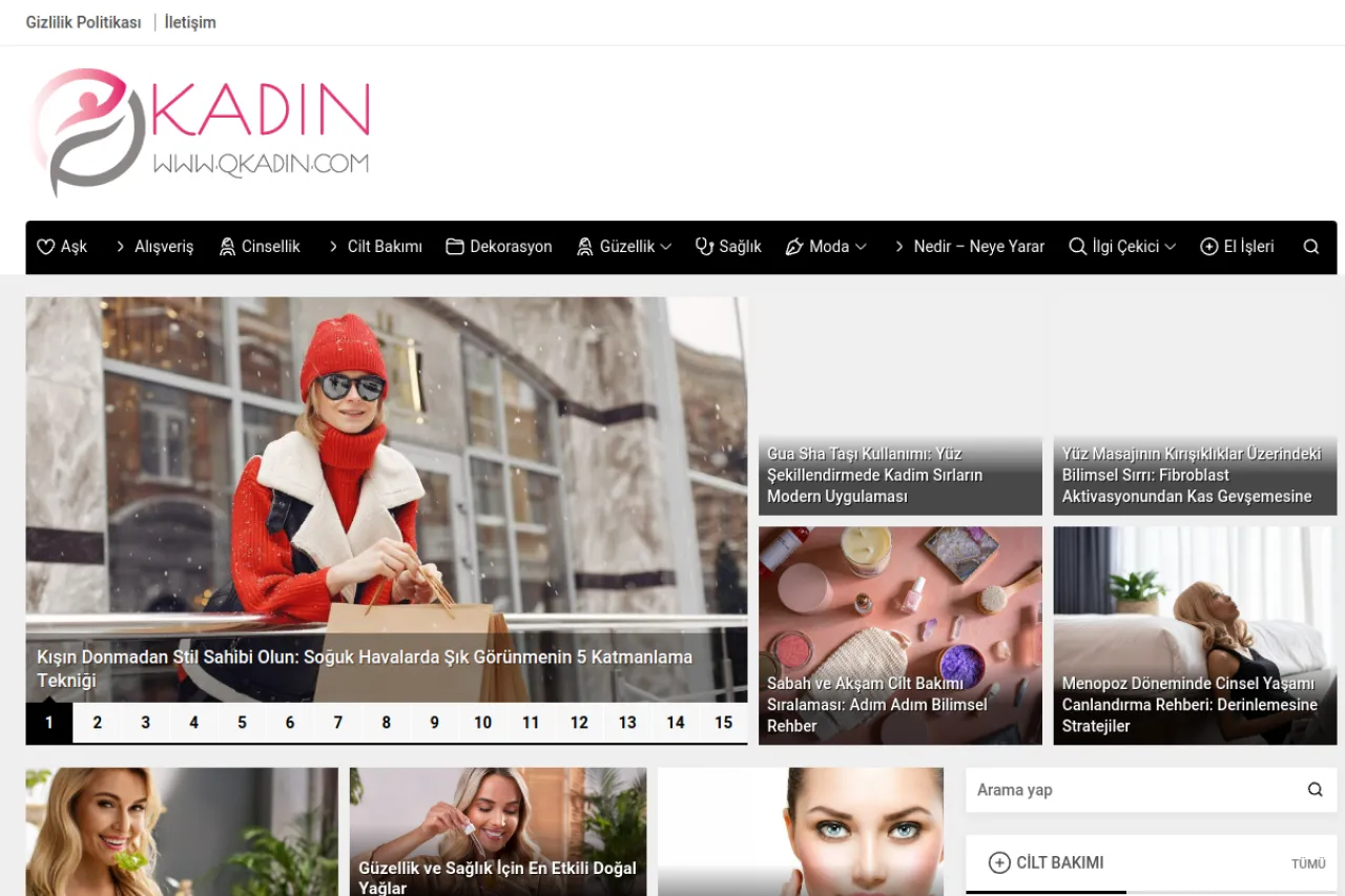 qkadin.com web sitesi ekran görüntüsü - Yaşam - DA 57
