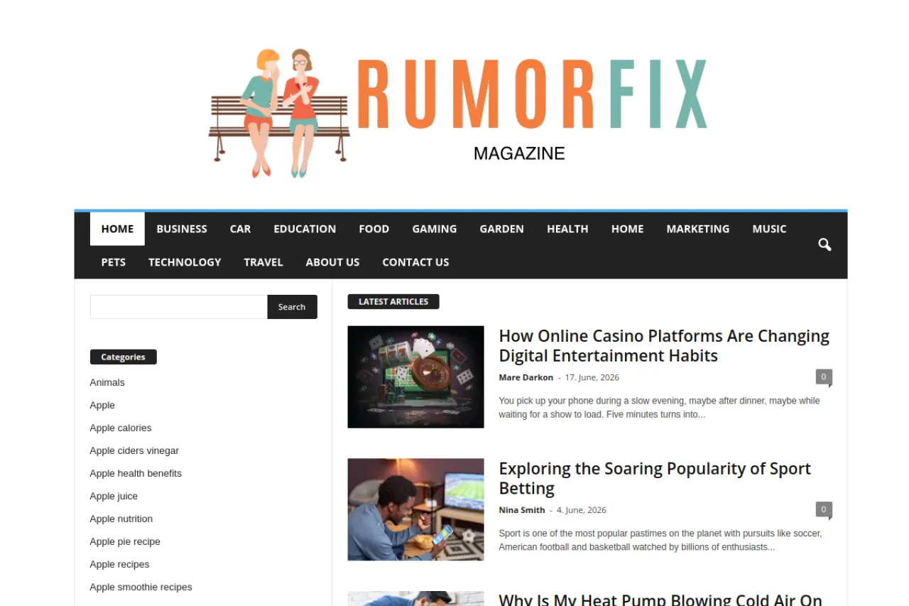 rumorfix.com web sitesi ekran görüntüsü - Haber - DA 79