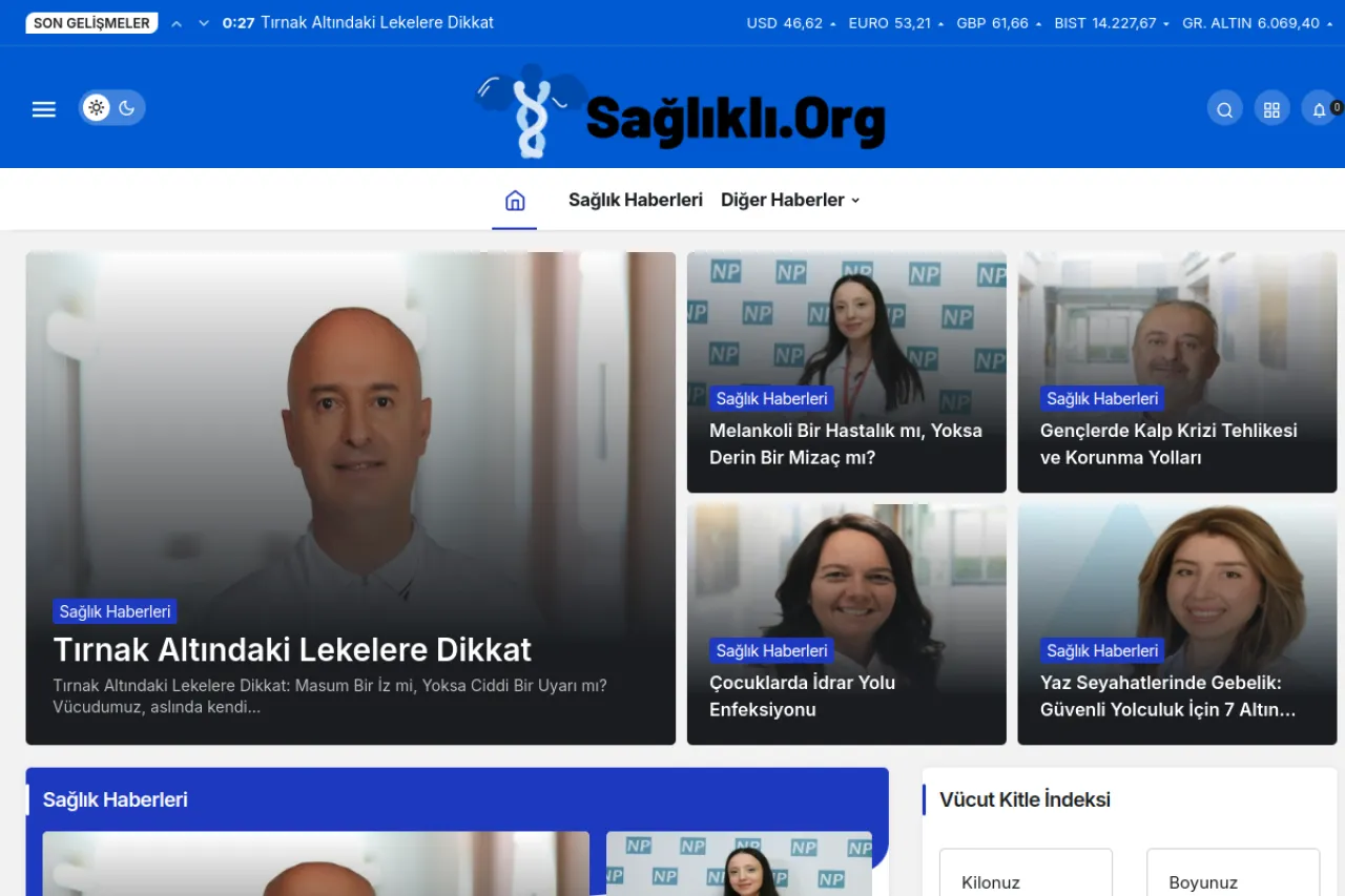 saglikli.org web sitesi ekran görüntüsü - Sağlık - DA 56