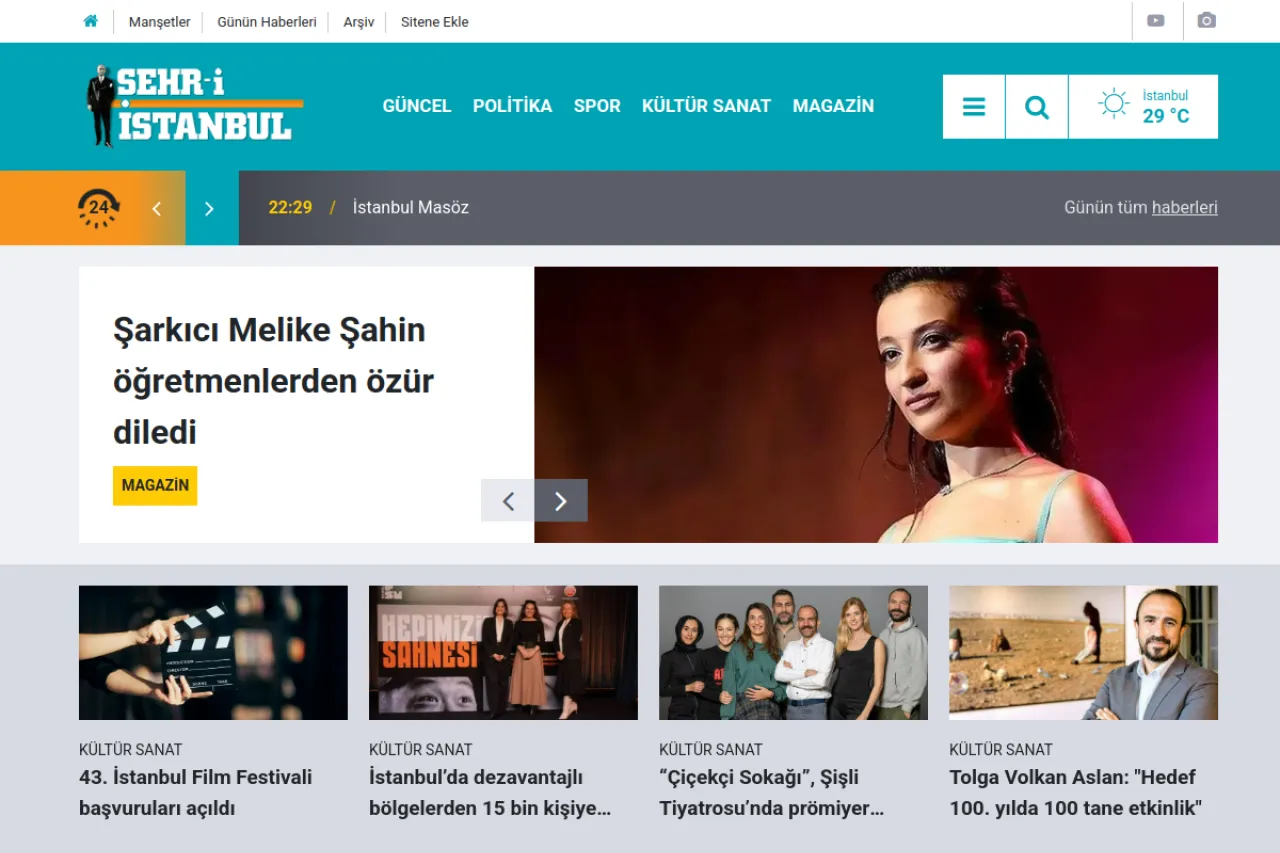 sehriistanbul.com.tr web sitesi ekran görüntüsü - Yerel - DA 19