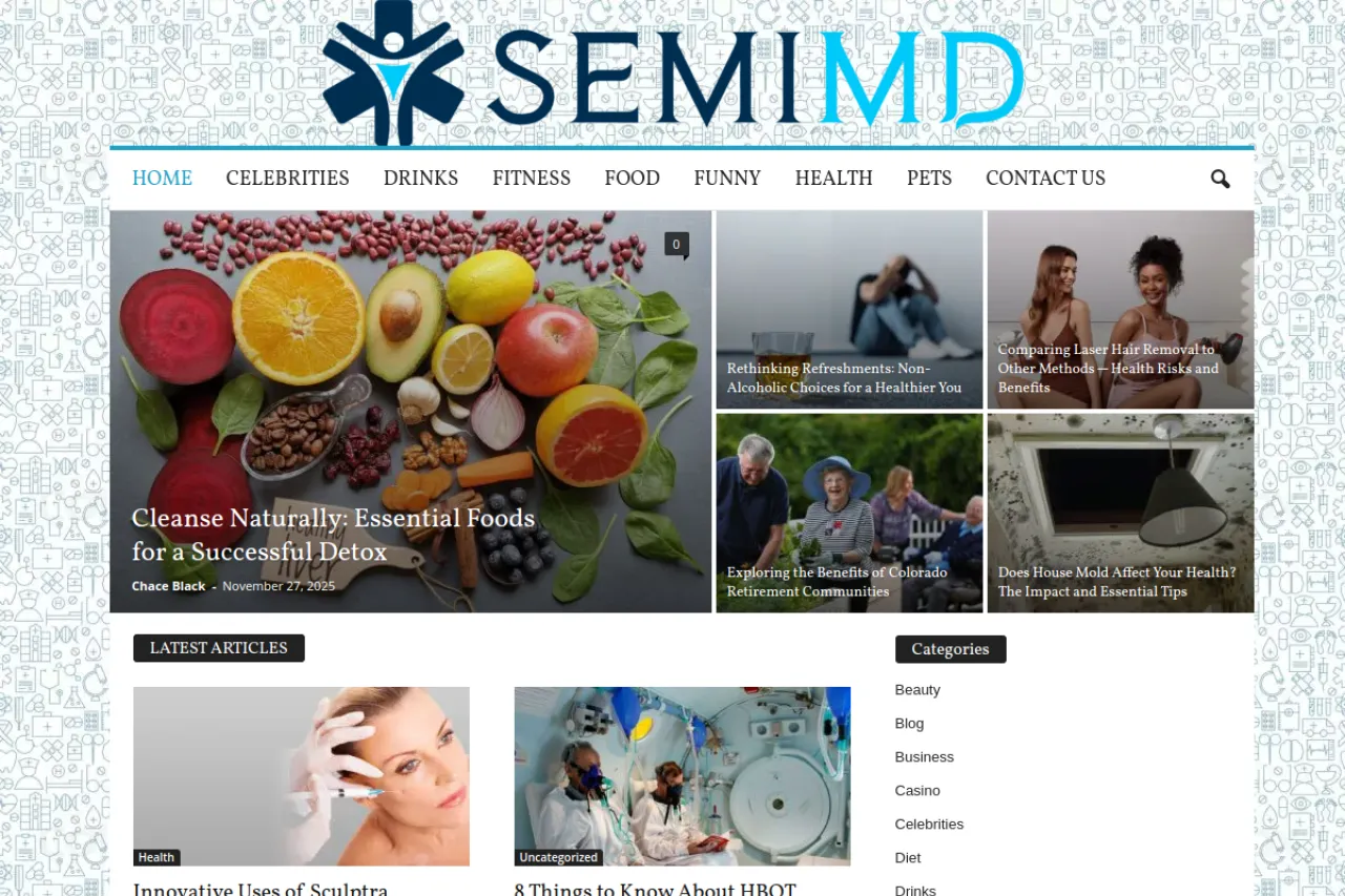 semimd.com web sitesi ekran görüntüsü - Haber - DA 50