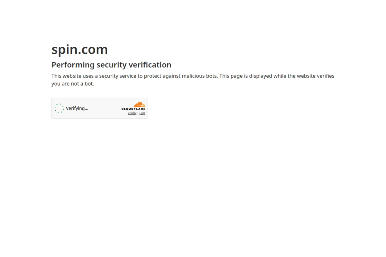 spin.com web sitesi ekran görüntüsü - Haber - DA 85