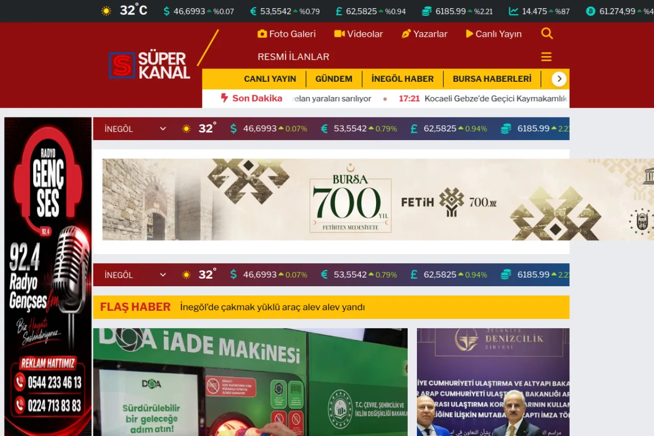 superkanaltv.com web sitesi ekran görüntüsü - Haber - DA 19