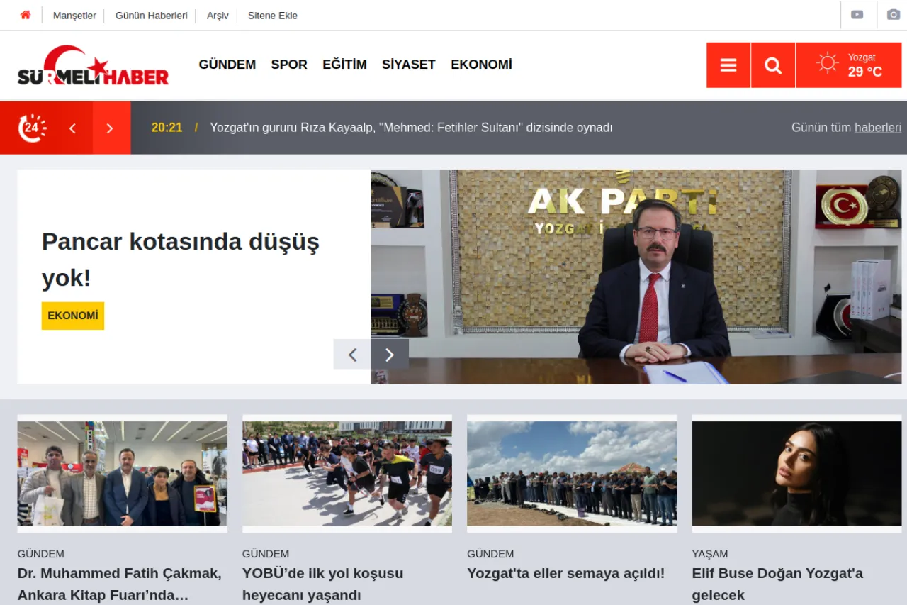 surmelihaber.com web sitesi ekran görüntüsü - Haber - DA 19