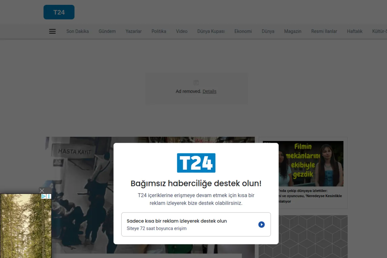 t24.com.tr web sitesi ekran görüntüsü - Haber - DA 73