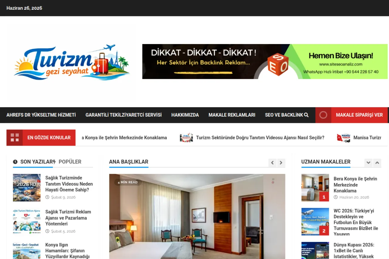 tekilziyaretci.com web sitesi ekran görüntüsü - Haber - DA 57